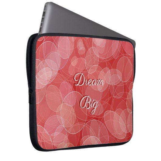 Rote Steigungsbeschaffenheit Bokeh Art Laptopschutzhülle (Vorne Rechts)