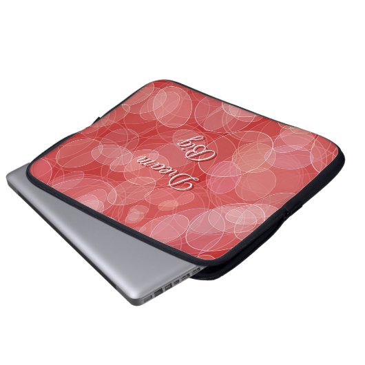 Rote Steigungsbeschaffenheit Bokeh Art Laptopschutzhülle (Vorne Knopf)