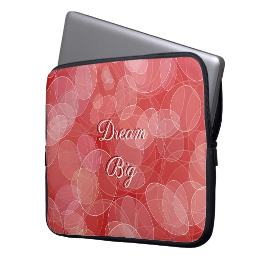 Rote Steigungsbeschaffenheit Bokeh Art Laptopschutzhülle (Vorderseite Links)