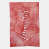 Rote Steigungsbeschaffenheit Bokeh Art. Text Handtuch (Vertikal)