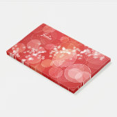 Rote Steigungsbeschaffenheit Bokeh Art. Text Post-it Klebezettel (angewinkelt)