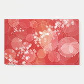 Rote Steigungsbeschaffenheit Bokeh Art. Text Post-it Klebezettel (Vorderseite)