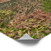 Rote Steine bei der Fotografie des Zion-Nationalpa Poster (Ecke)