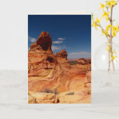 Rote Steine, unbedruckte Grußkarte Karte (Gelbe Blume)