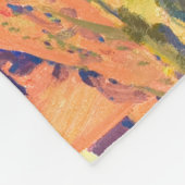 Rote Steine und Kakteen von Maynard Dixon Fleecedecke (Ecke)