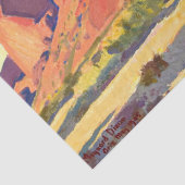 Rote Steine und Kakteen von Maynard Dixon Seidenpapier (Detail)