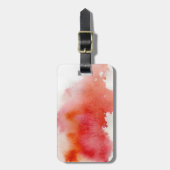 Rote Stelle, abstraktes handgemaltes des Gepäckanhänger (Vorderseite vertikal)