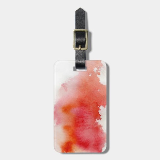 Rote Stelle, abstraktes handgemaltes des Gepäckanhänger (Vorderseite vertikal)