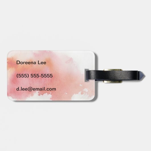 Rote Stelle, abstraktes handgemaltes des Gepäckanhänger (Rückseite horizontal)