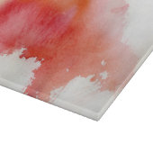 Rote Stelle, abstraktes handgemaltes des Schneidebrett (Ecke)