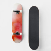 Rote Stelle, abstraktes handgemaltes des Skateboard (Vorderseite)