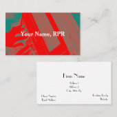 Rote Steno Visitenkarte (Vorne/Hinten)