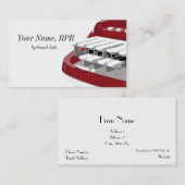 Rote Steno Visitenkarte (Vorne/Hinten)