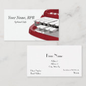 Rote Steno Visitenkarte (Vorne/Hinten)