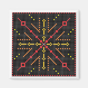 Rote Stern-Explosion Magnet