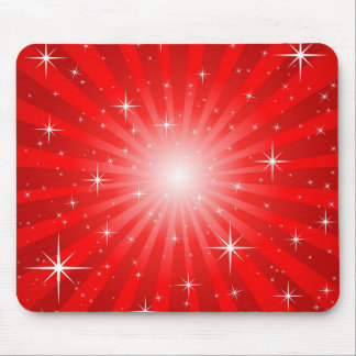 Rote Stern-Explosion Mousepad