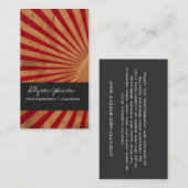Rote Stern-Explosions-Hintergrund-Visitenkarten Visitenkarte (Vorne/Hinten)