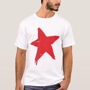Rote Stern-Mann-Shirts T-Shirt
