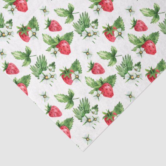 Rote Sternbeeren, Weiße Blume 2 Seidenpapier (Ausschnitt)