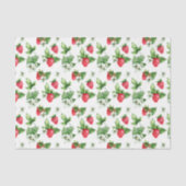 Rote Sternbeeren, Weiße Blume 2 Seidenpapier (Vorderseite)