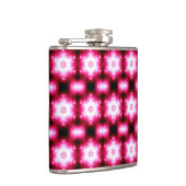 rote Sterne auf schwarzer Flasche Flachmann (Rechts)