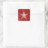 Rote Sterne-Aufkleber Quadratischer Aufkleber (Tasche)
