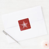 Rote Sterne-Aufkleber Quadratischer Aufkleber (Umschlag)