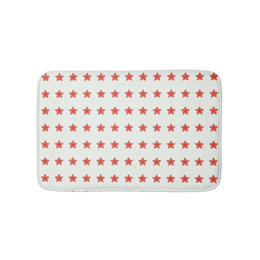 Rote Sterne Badematte (Vorderseite)