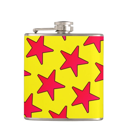 Rote Sterne Flachmann (Vorderseite)