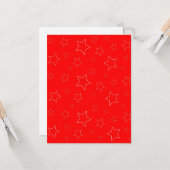 Rote Sterne Flat Grußkarte Karte (Vorderseite/Rückseite Beispiel)