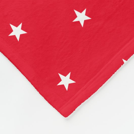 Rote Sterne Fleecedecke (Ecke)