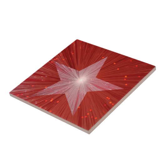 Rote Sterne Fliese (Seite)
