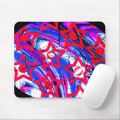 Rote Sterne in einer Galaxis Mousepad (Mit Mouse)