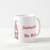 Rote Sterne mit Personalisiertem Herztag Kaffeetasse (VorderseiteRechts)