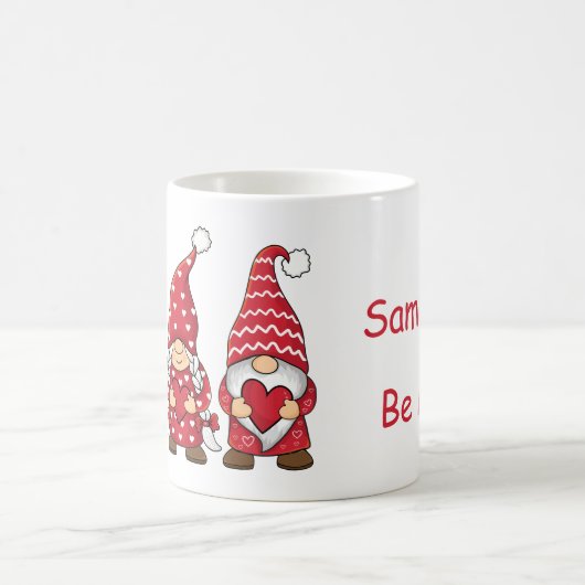 Rote Sterne mit Personalisiertem Herztag Kaffeetasse (Mittel)