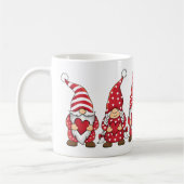 Rote Sterne mit Personalisiertem Herztag Kaffeetasse (Links)