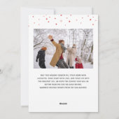 Rote Sterne Name in Script Weihnachten Foto (Rückseite)