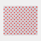 Rote Sterne Punktlinien Fleecedecke (Vorderseite (Horizontal))