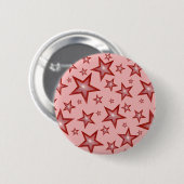 Rote Sterne Schaltfläche Abzeichen rosa Button (Vorne & Hinten)