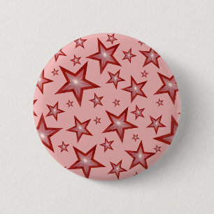 Rote Sterne Schaltfläche Abzeichen rosa Button