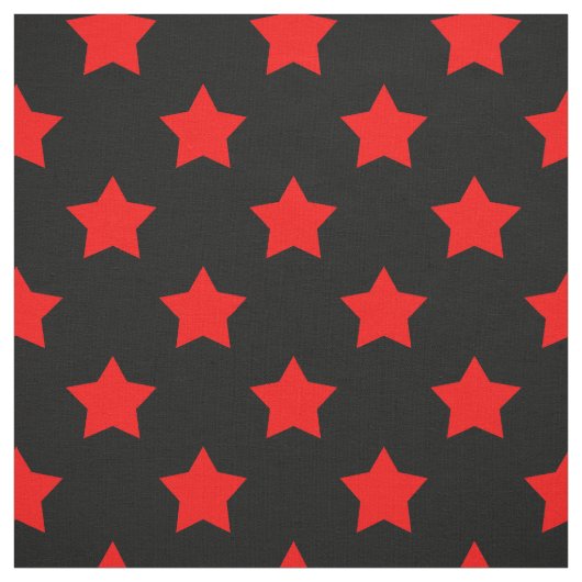 Rote Sterne schwarzer Hintergrund Textil Stoff (Muster)