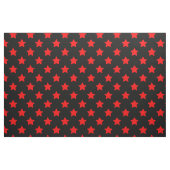Rote Sterne schwarzer Hintergrund Textil Stoff (Fat Quarter (45,7 x 55,9 cm))