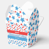 Rote Sterne Sprinkles Memorial Day Event Party Geschenkschachtel (Geöffnet)