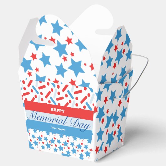 Rote Sterne Sprinkles Memorial Day Event Party Geschenkschachtel (Geöffnet)