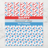 Rote Sterne Sprinkles Memorial Day Event Party Weinetikett (Einzelnes Label)