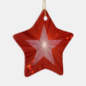 Rote Sterne-Zierform Keramikornament (Rechts)