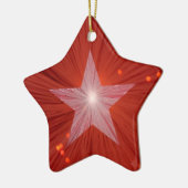 Rote Sterne-Zierform Keramikornament (Links)