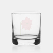 Rote Sternen-Blume leer Whiskyglas (Rückseite)
