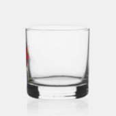 Rote Sternen-Blume leer Whiskyglas (Links)