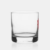Rote Sternen-Blume leer Whiskyglas (Rechts)